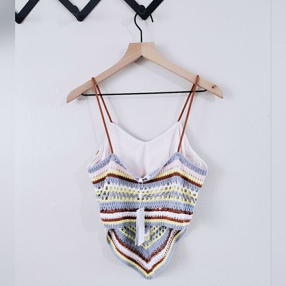 525 America Fauxchet Chevron Striped Colorful Cami Size Medium NWT - Picture 14 of 14